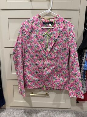 Bright Pink Floral Blazer – Polo Ralph Lauren